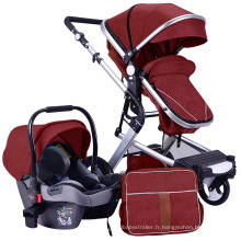 La poussette de bébé à paysage élevé peut être assise peut s&#39;allonger portatif de parapluie de bébé pliant poussette de bébé à quatre roues